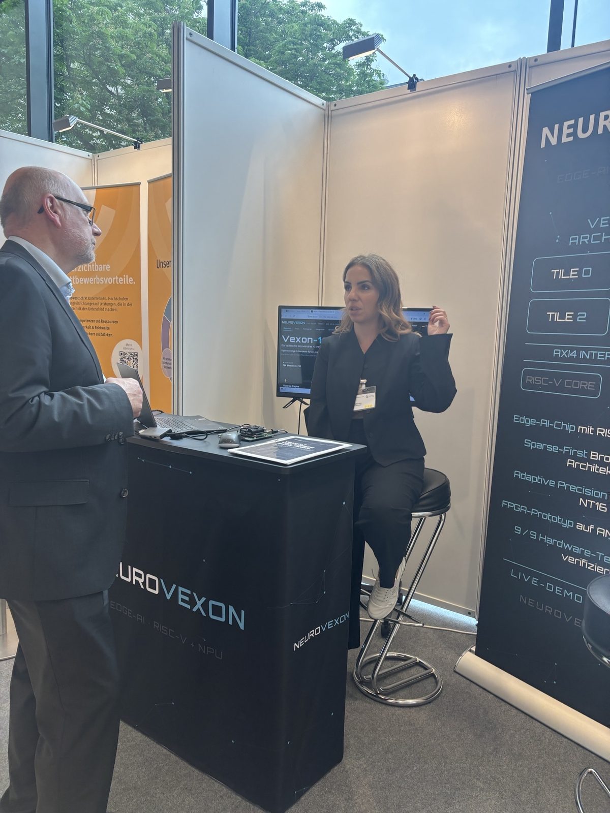 Live demo of the Vexon-1 prototype at the booth.